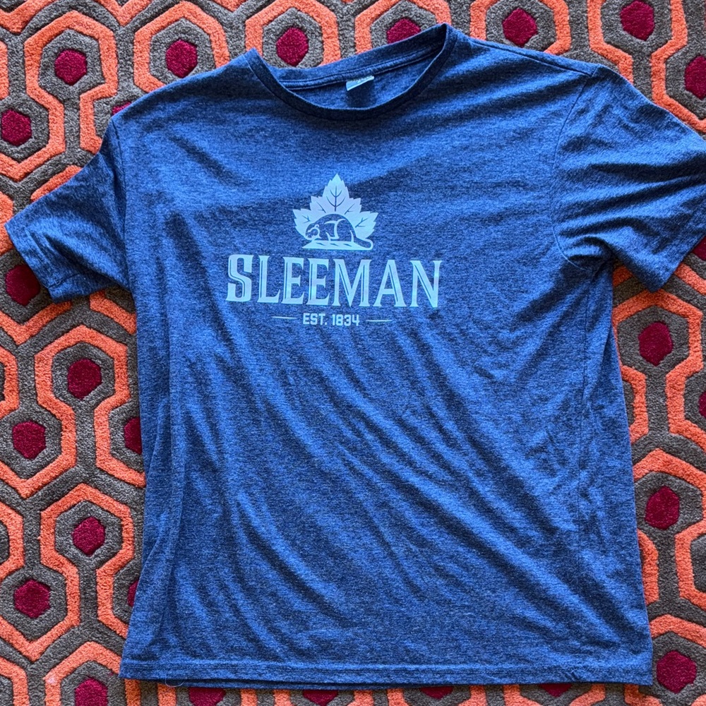 Sleeman Beer T-shirt Est. 1834 Canada Beaver Men's Large Brewing